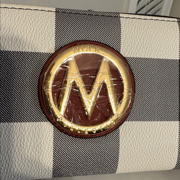 MKF Collection Mia K Bonita Checker Women's Tote & Wallet Set - Picture 8 of 9